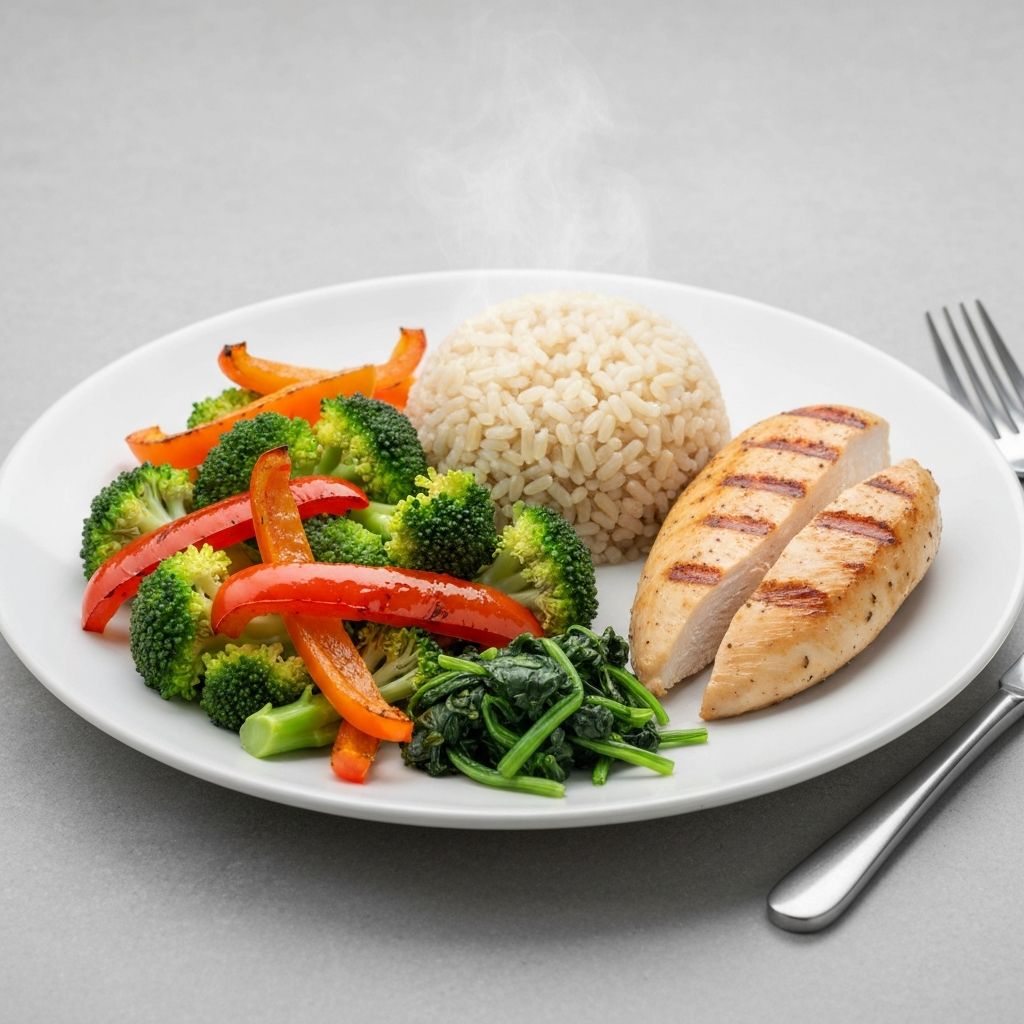 Balanced meal presentation